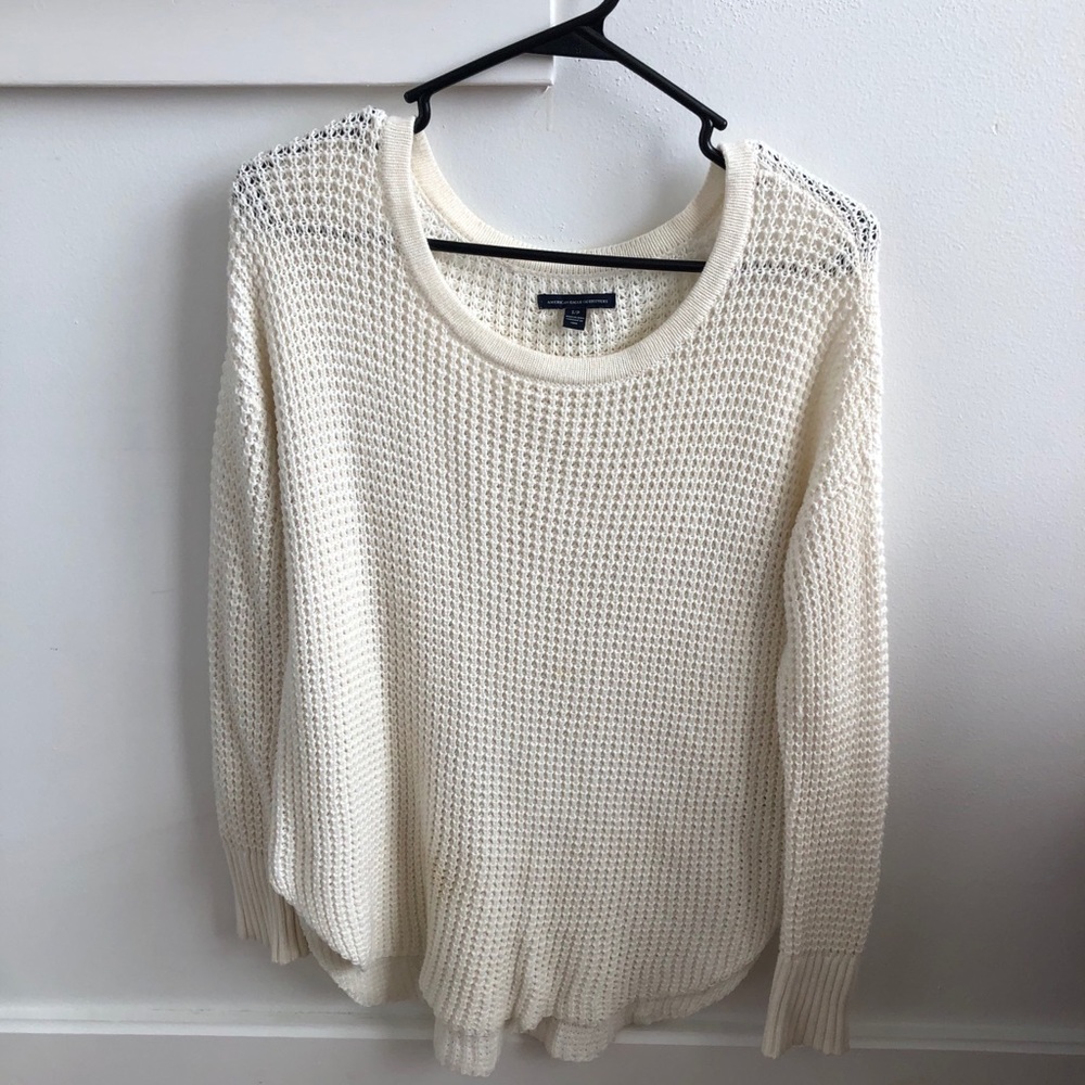 waffle knit american eagle sweater